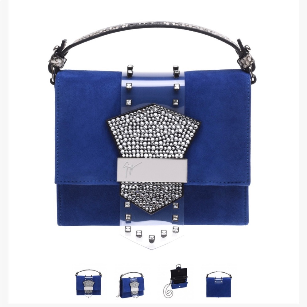 Giuseppe Zanotti 3 ways Suede Leather purse - Picture 2 of 15